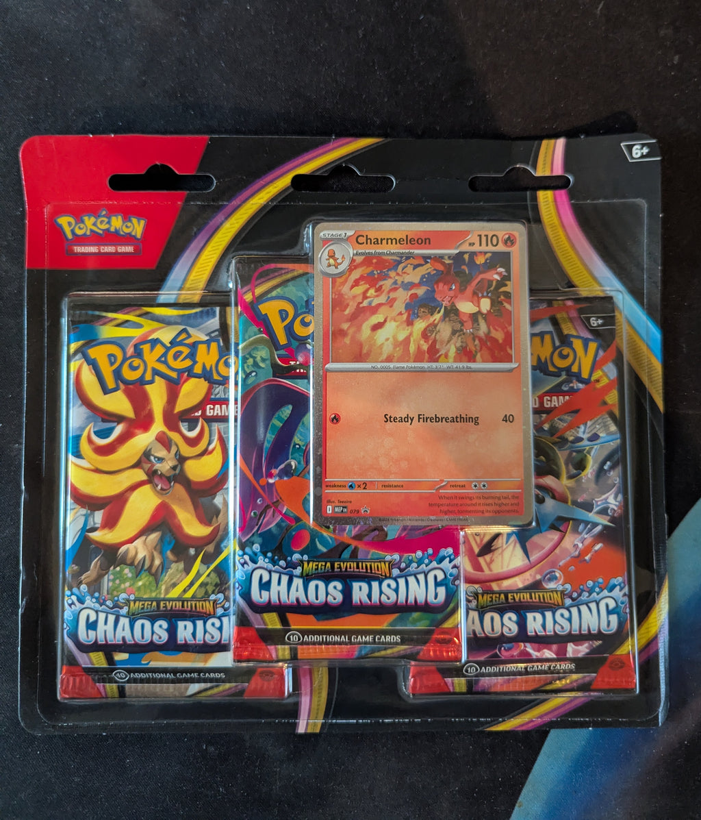 Pokemon Chaos Rising 3 pack blister with promo card