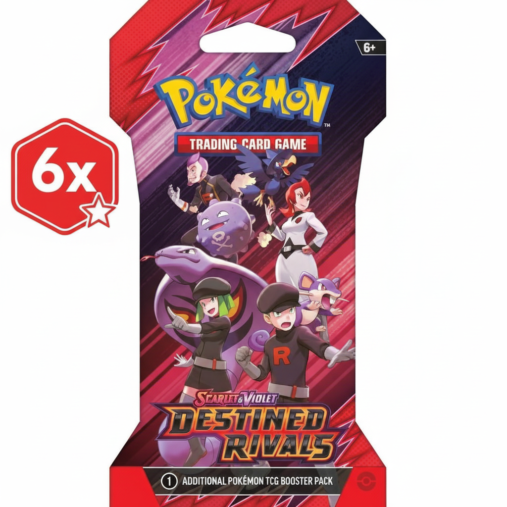 Pokemon TCG Bundle - 6x Destined Rivals Sleeved Booster Packs