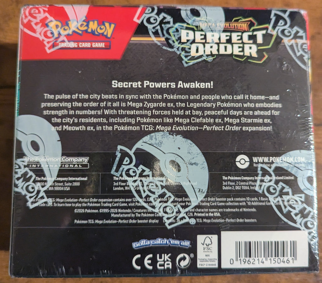 Pokémon TCG: Mega Evolution—Perfect Order Booster Box - PKC Sealed