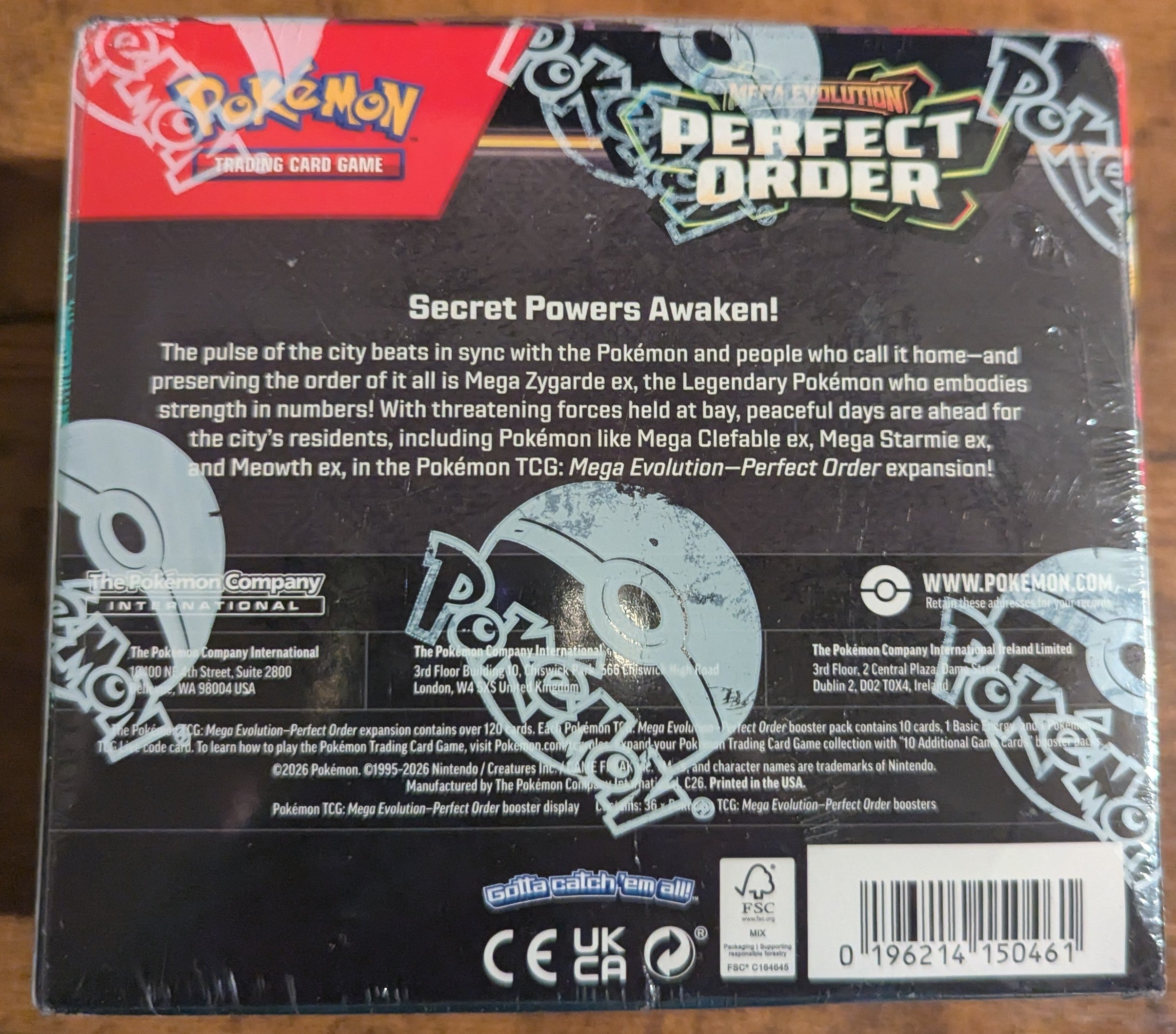 Pokémon TCG: Mega Evolution—Perfect Order Booster Box - PKC Sealed